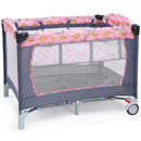 Foldable 2 Color Baby Crib Playpen Playard - Pink