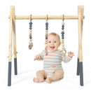 Wooden Baby Play Center with 3 Hanging Toys