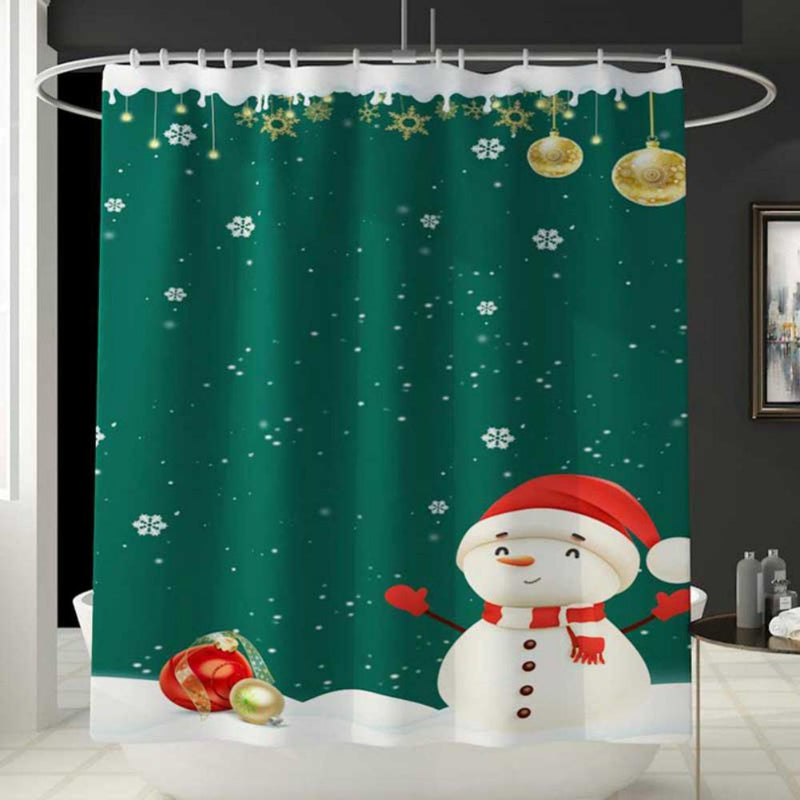 Christmas Bath Curtain Waterproof Shower Curtain