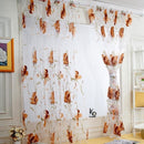 curtain living room window  1 PCS Vines Leaves Tulle Door Window Curtain Drape