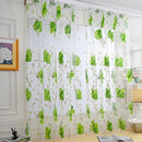 curtain living room window  1 PCS Vines Leaves Tulle Door Window Curtain Drape