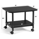Under Desk Printer Stand with 360-degree Swivel Casters