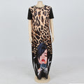 dashiki african summer long leopard print dress dsff58582