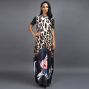 dashiki african summer long leopard print dress dsff58582