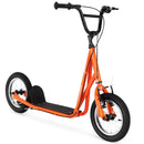 Height Adjustable Kid Kick Scooter with 12 Inch Air Filled Wheel - Orange