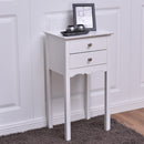 Practical Sturdy Vintage Side End Table with 2 Storage Drawers