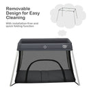 Lightweight Foldable Baby Playpen with Carry Bag - Dark Gray