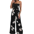 Womens Summer Floral Jumpsuit Pants