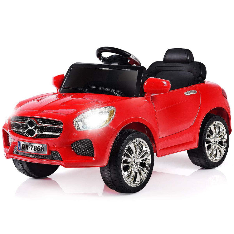 6V Kids Remote Control Battery Powered LED Lights Riding Car