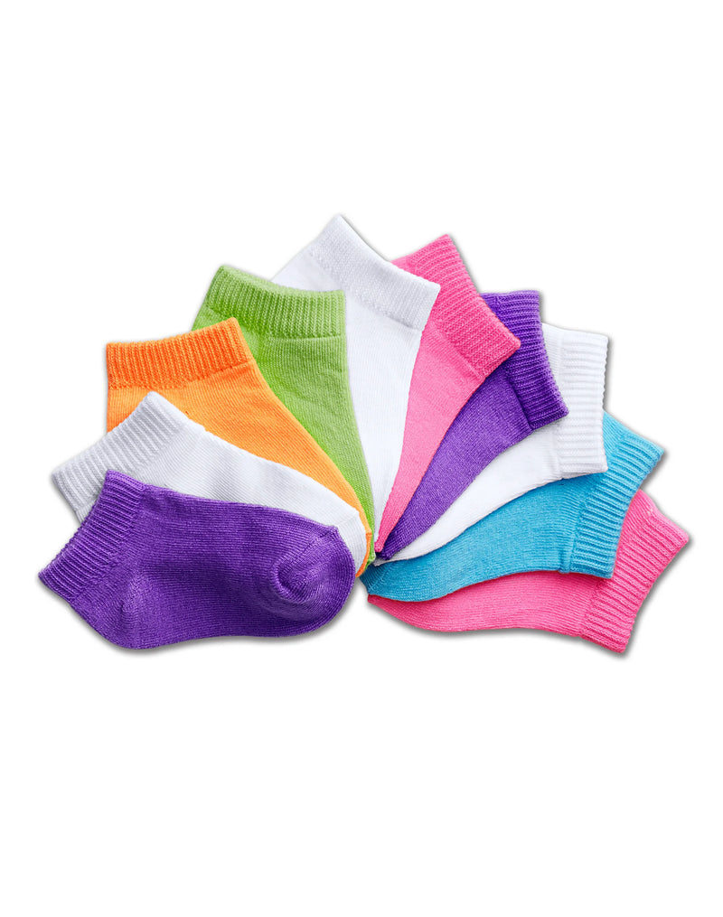 Hanes Toddler Girls’ Low Cut EZ Sort® Socks 10-Pack