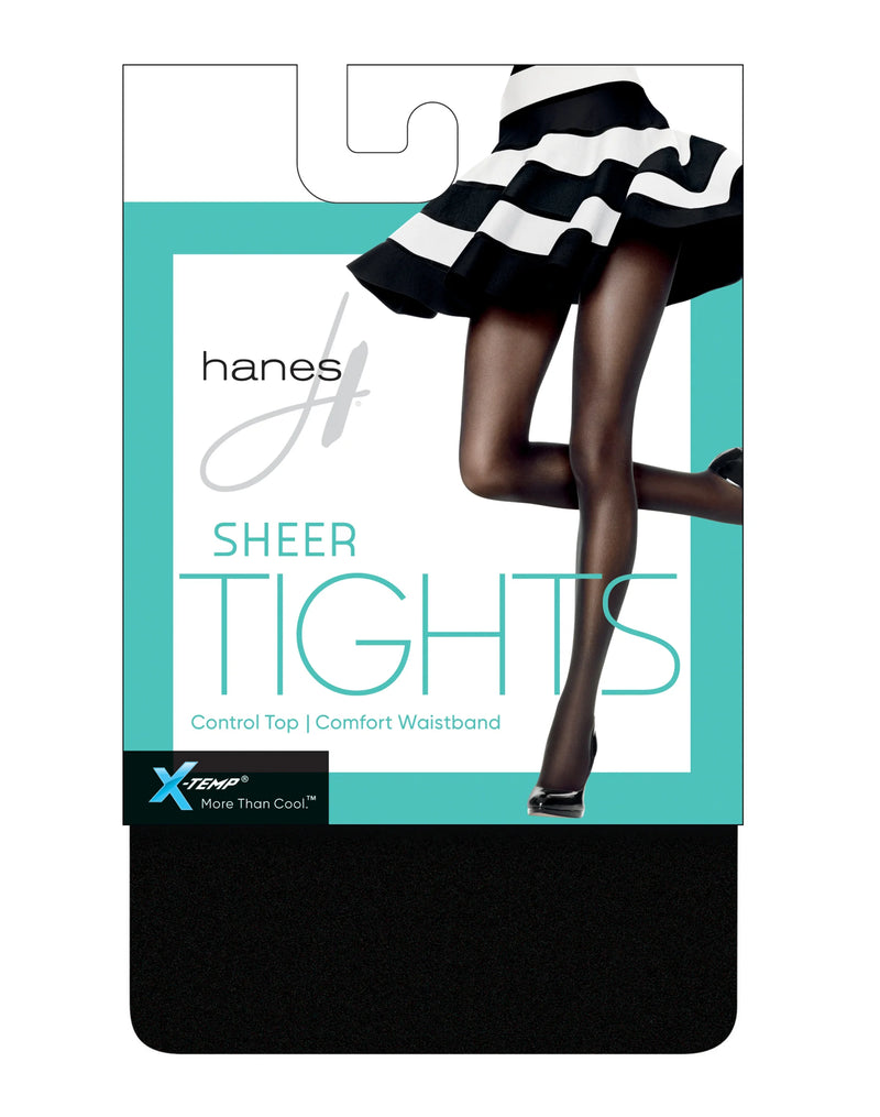 Hanes X-Temp® Sheer Control Top Tights With Comfort Waistband