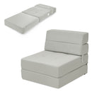 Tri-fold Folding Chair Convertible Sleeper Bed Chair