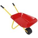Outdoor Garden Backyard Play Toy Kids Metal Wheelbarrow - Green