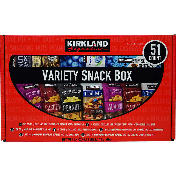 Kirkland Signature Variety Snack Box, 51 ct