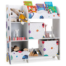 Wooden Children Storage Cabinet with Storage Bins - Rocket