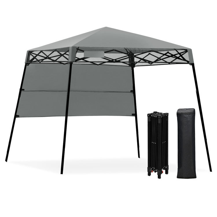 7 x 7 Feet Sland Adjustable Portable Canopy Tent with Backpack - Gray