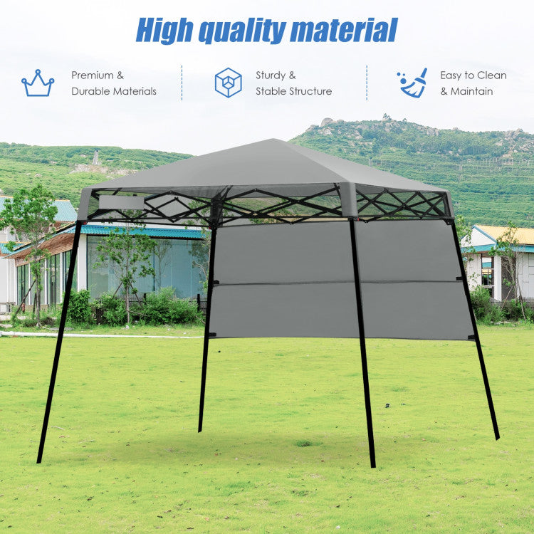 7 x 7 Feet Sland Adjustable Portable Canopy Tent with Backpack - Gray