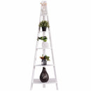5 Tier Corner Ladder Shelf Floor Stand Shelves Bookshelf Display Bookcase Home Furniture HW60327WH