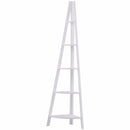 5 Tier Corner Ladder Shelf Floor Stand Shelves Bookshelf Display Bookcase Home Furniture HW60327WH