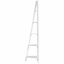 5 Tier Corner Ladder Shelf Floor Stand Shelves Bookshelf Display Bookcase Home Furniture HW60327WH