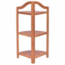 3 Tier Bamboo Free Standing Corner Rack Tower Organizer Shelving Shelf Storage Modern Furniture HW56490