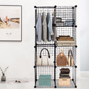 DIY Organizer Wire Storage Cubes Of 8 Shelves Wardrobe Organizer Bookcase HW56102