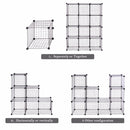 DIY Organizer Wire Storage Cubes Of 8 Shelves Wardrobe Organizer Bookcase HW56102