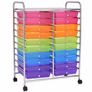 20 Drawers Rolling Cart Storage Scrapbook Paper Studio Organizer Mutli Color Home Furniture HW56501