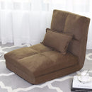 Fold Down Chair Flip Out Lounger Convertible Sleeper Couch Futon Bed w/ Pillow Bedroom Furniture HW58010