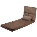Fold Down Chair Flip Out Lounger Convertible Sleeper Couch Futon Bed w/ Pillow Bedroom Furniture HW58010