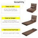 Fold Down Chair Flip Out Lounger Convertible Sleeper Couch Futon Bed w/ Pillow Bedroom Furniture HW58010