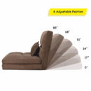 Fold Down Chair Flip Out Lounger Convertible Sleeper Couch Futon Bed w/ Pillow Bedroom Furniture HW58010
