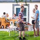 Foldable Camping Table Outdoor Kitchen Portable Grilling Stand Folding BBQ Table Outdoor Furniture OP70543