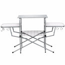 Foldable Camping Table Outdoor Kitchen Portable Grilling Stand Folding BBQ Table Outdoor Furniture OP70543