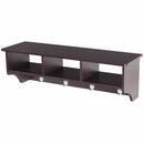 Wall Mount Coat Rack Storage Shelf  Organizer Hooks Entryway Hallway Brown HW57484CF