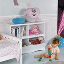 Children Storage Unit Kids Bookshelf Bookcase White Baby Toy Organizer Shelf Modern Furniture HW57075