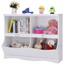 Children Storage Unit Kids Bookshelf Bookcase White Baby Toy Organizer Shelf Modern Furniture HW57075