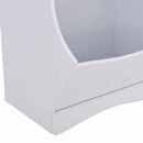 Children Storage Unit Kids Bookshelf Bookcase White Baby Toy Organizer Shelf Modern Furniture HW57075