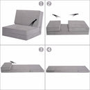 Convertible Fold Down Chair Flip Out Lounger Sleeper Bed Couch Game Dorm Guest Home Furniture HW52445