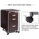 Folding Computer Laptop Desk Wheeled Home Office Furniture With 3 Drawers New Modern Workstation Desks HW66328