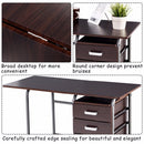 Folding Computer Laptop Desk Wheeled Home Office Furniture With 3 Drawers New Modern Workstation Desks HW66328
