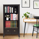 3 Shelf Bookcase Bookshelf Adjustable Shelves Antique Organizer Furni W/2 Drawer Home Furniture HW60303