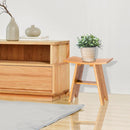Giantex 18" Bamboo Shower Seat Bench Bathroom Spa Bath Organizer Stool w/ Storage Shelf Modern Bathroom Furniture BA7273