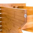 Giantex 18" Bamboo Shower Seat Bench Bathroom Spa Bath Organizer Stool w/ Storage Shelf Modern Bathroom Furniture BA7273