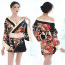 Kimono Nightgown for Woman Japanese Floral Yakata Cardigan Silk Sleepwear