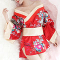 Kimono Nightgown for Woman Japanese Floral Yakata Cardigan Silk Sleepwear