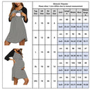 Womens Long Sleeve Stripe Maternity Nursing Dress for Breastfeeding winter pregnant dress nightgown cotton sleepwear