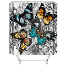 Butterfly  Shower Curtains Polyester Waterproof Shower Curtains