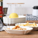 8-Piece 7.75"  Ceramic White Porcelain Breakfast Tray Dinner Plate