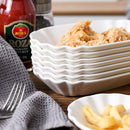 8-Piece 7.75"  Ceramic White Porcelain Breakfast Tray Dinner Plate